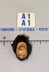 1/12 Scale Female Head Sculpt with Short Dark Hair - GI Joe Classified