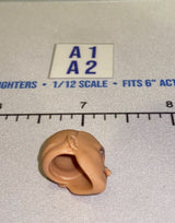 1/12 Scale Bald Female Head Sculpt with Red Lips - GI Joe Classified