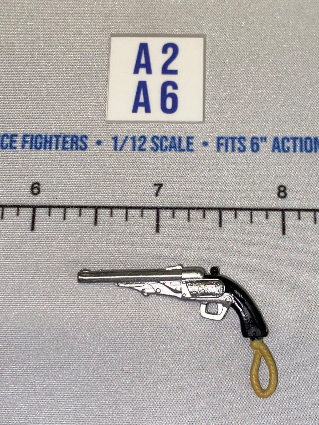 1/12 Scale Western Era Revolver Pistol with Lanyard - GI Joe Classified