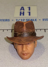 1/12 Scale Indiana Jones Head Sculpt with Hat