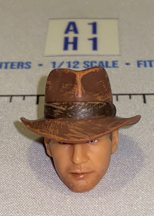 1/12 Scale Indiana Jones Head Sculpt with Hat