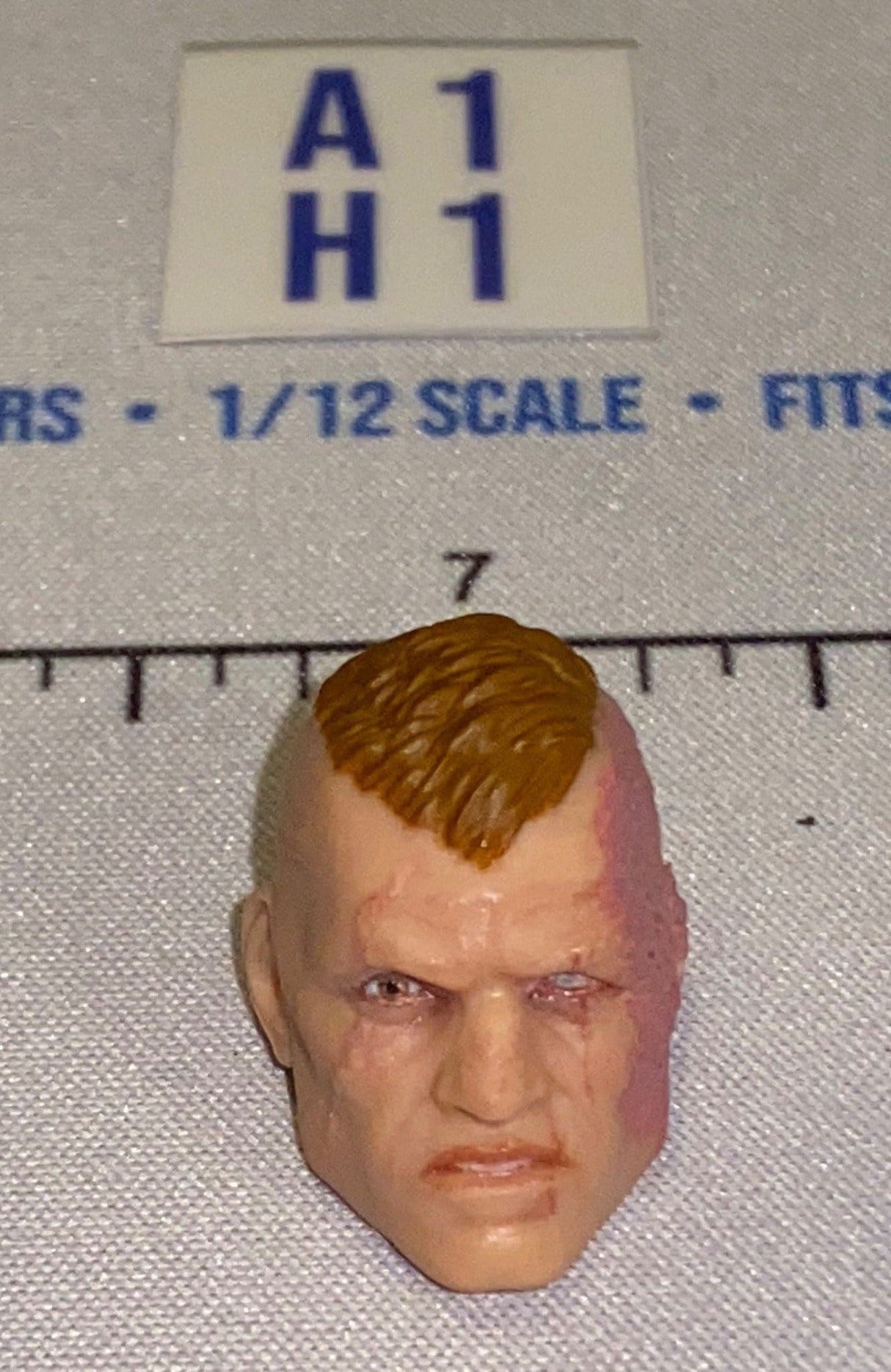 1/12 Scale Male Head Sculpt - Cobra Scrap Iron - GI Joe Classified
