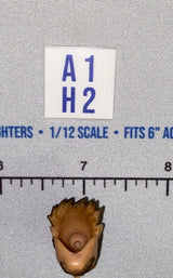 1/12 Scale Male Head Sculpt with Brown Hair and Mustache - GI Joe Classified