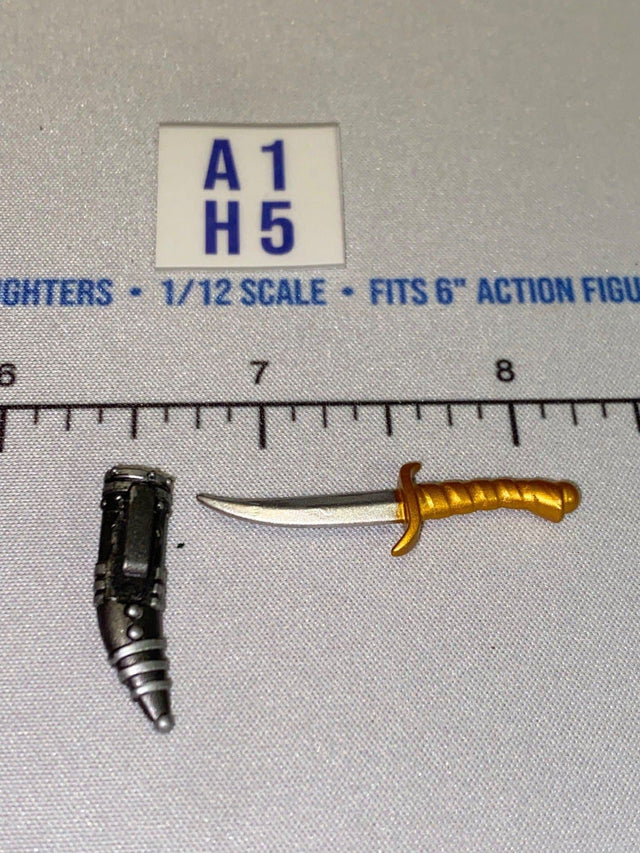 1/12 Scale Four Horsemen - Mythic Legions Ancient Fantasy Curved Dagger and Scabbard Set