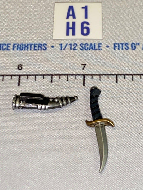 1/12 Scale Ancient Fantasy Curved Dagger and Scabbard Set - Four Horsemen - Mythic Legions