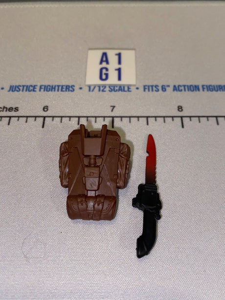 1/12 Scale Dreadnaught Backpack and Blood Effect Knife - GI Joe Classified