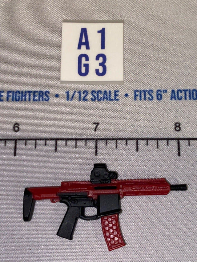 1/12 Scale Modern Compact Assault Rifle with Red Dot Sight - Valaverse