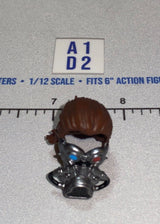 1/12 Scale Modern Era Male Mask with Gas Mask and Brown Hair - GI Joe Classified
