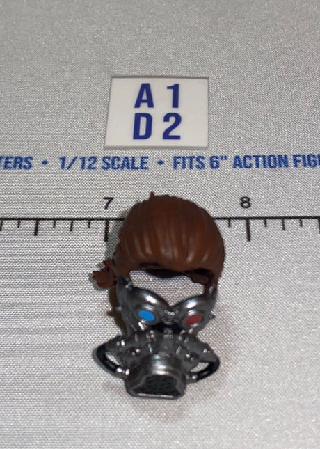 1/12 Scale Modern Era Male Mask with Gas Mask and Brown Hair - GI Joe Classified