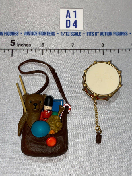 1/12 Scale Four Horsemen Christmas Toy Bag with Toys and Snare Drum Set