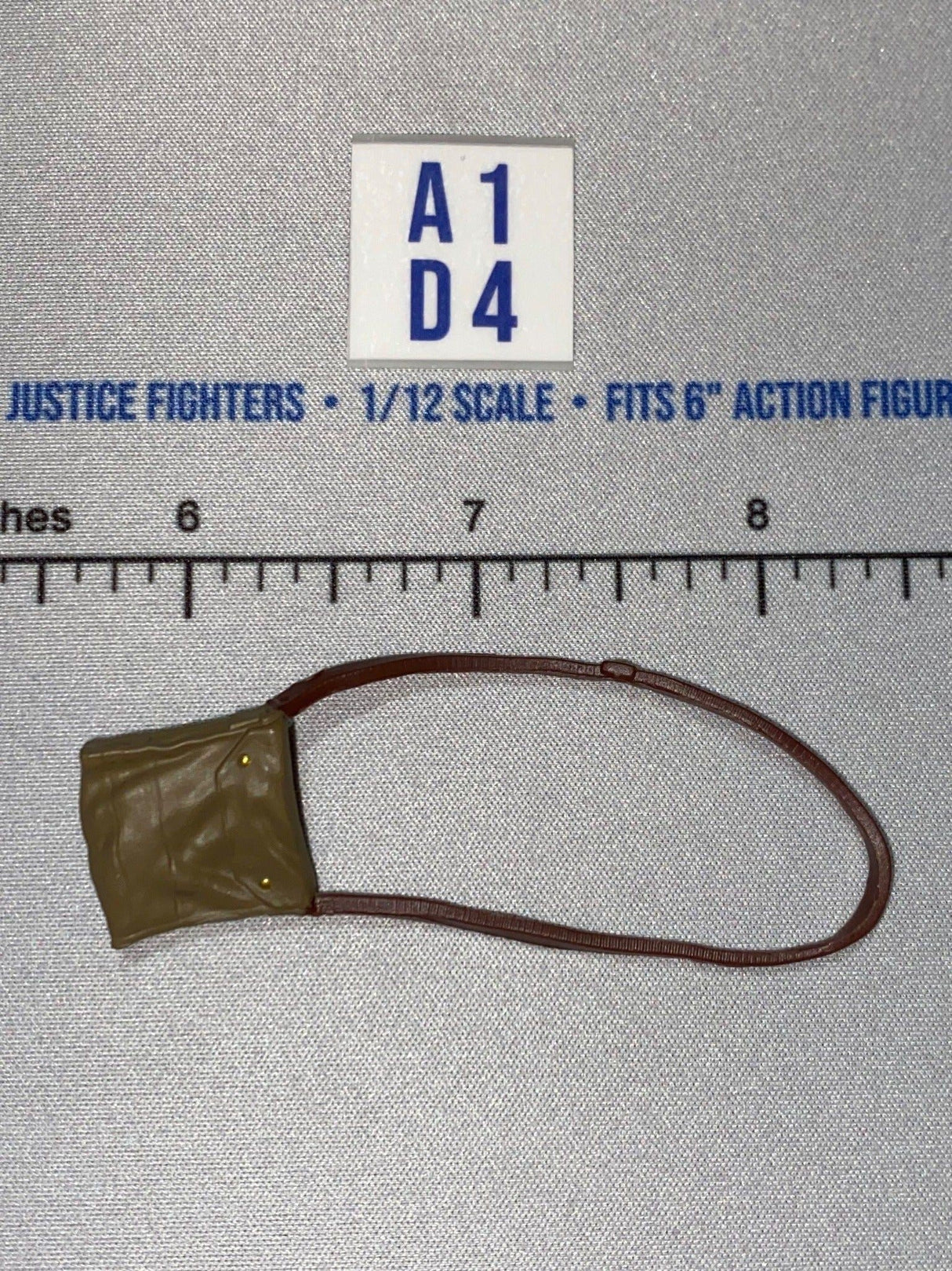 1/12 Scale WWII British Era Gas Mask Bag with Shoulder Strap - Indiana Jones