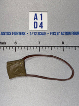 1/12 Scale WWII British Era Gas Mask Bag with Shoulder Strap - Indiana Jones