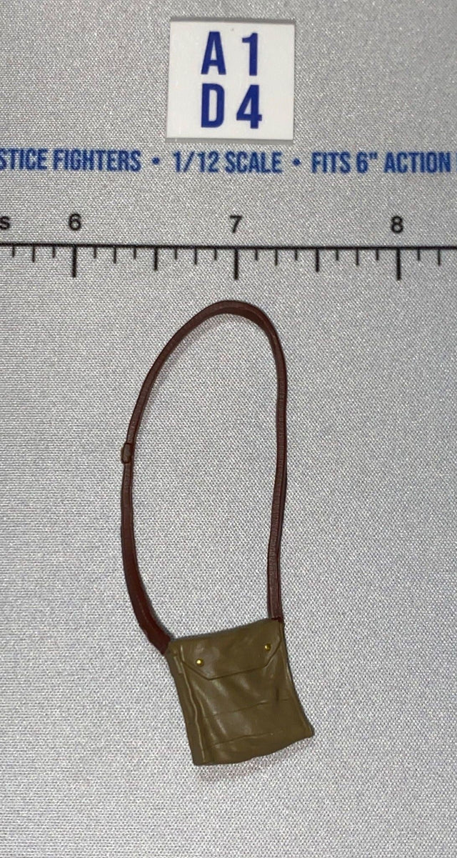 1/12 Scale WWII British Era Gas Mask Bag with Shoulder Strap - Indiana Jones