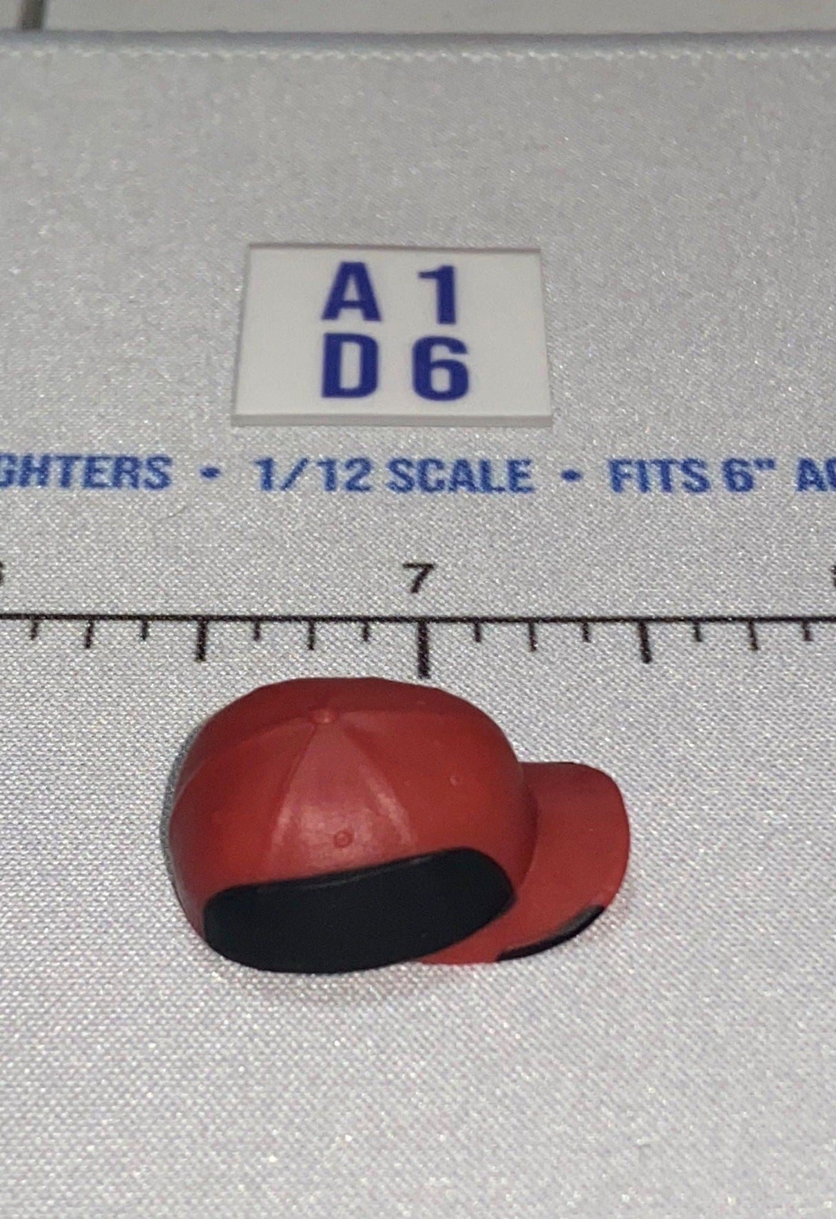 1/12 Scale Modern Era Baseball Cap - Red and Black - GI Joe Classified