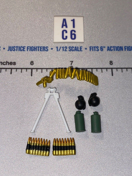 1/12 Scale Valaverse Modern Era Ammunition Belts, Grenades, and Accessories Set