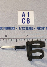1/12 Scale Modern Era Combat Knife with Leg Sheath - GI Joe Classified