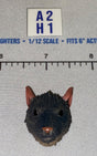 1/12 Scale Rat Head Sculpt, Dark Gray - Four Horsemen - Mythic Legions