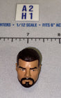 1/12 Scale Male Head Sculpt with Dark Hair and Goatee - GI Joe Classified