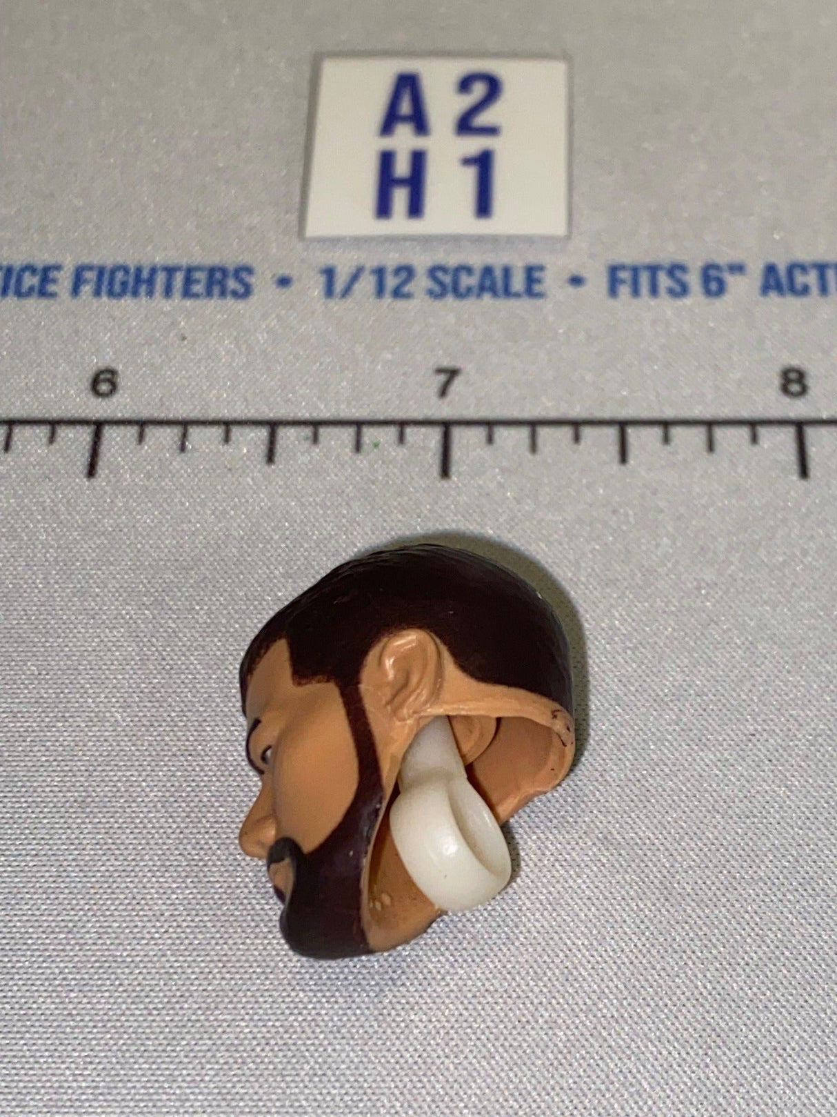 1/12 Scale Male Head Sculpt with Dark Hair and Goatee - WWE
