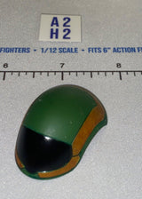 1/12 Scale Four Horsemen - Cosmic Legions Modern Era Helmet - Green and Gold with Black Visor