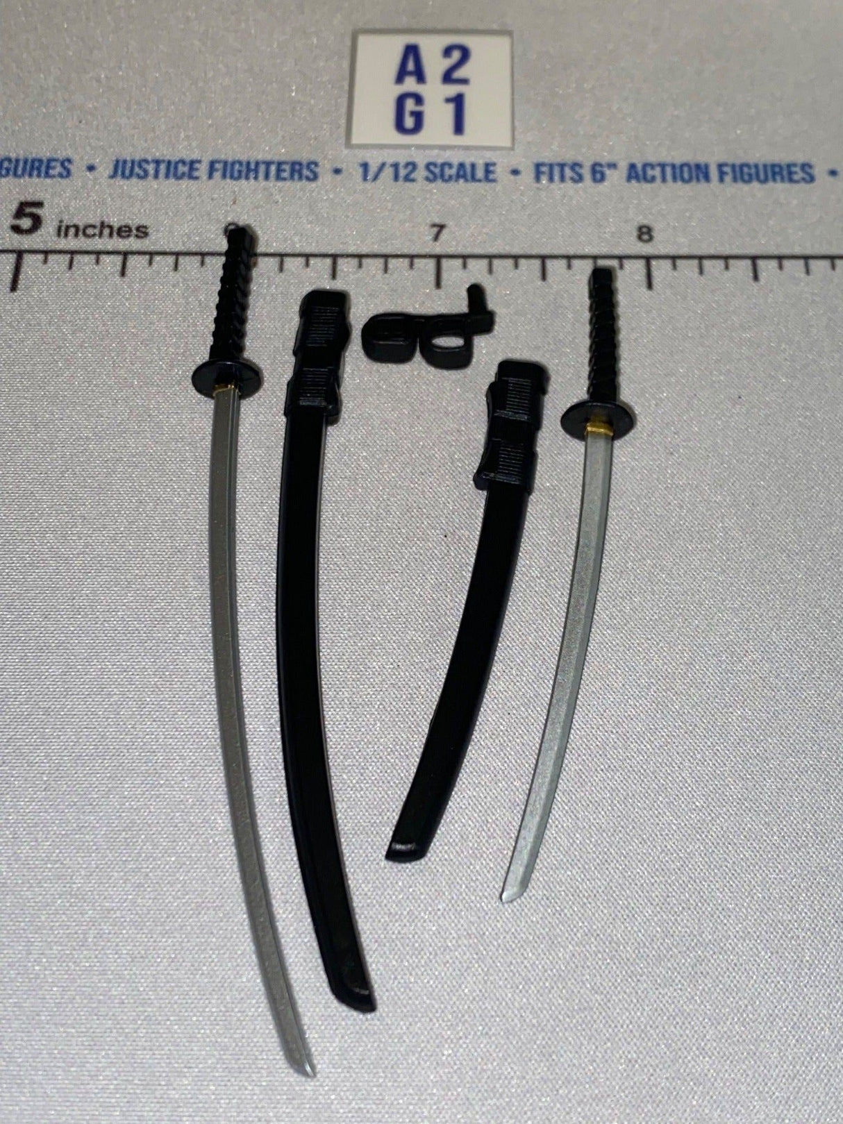 1/12 Scale Ninja Dual Katana Sword Set with Scabbards - Icon Heroes