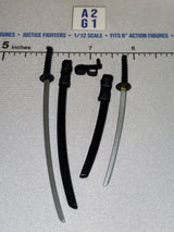 1/12 Scale Ninja Dual Katana Sword Set with Scabbards - Icon Heroes