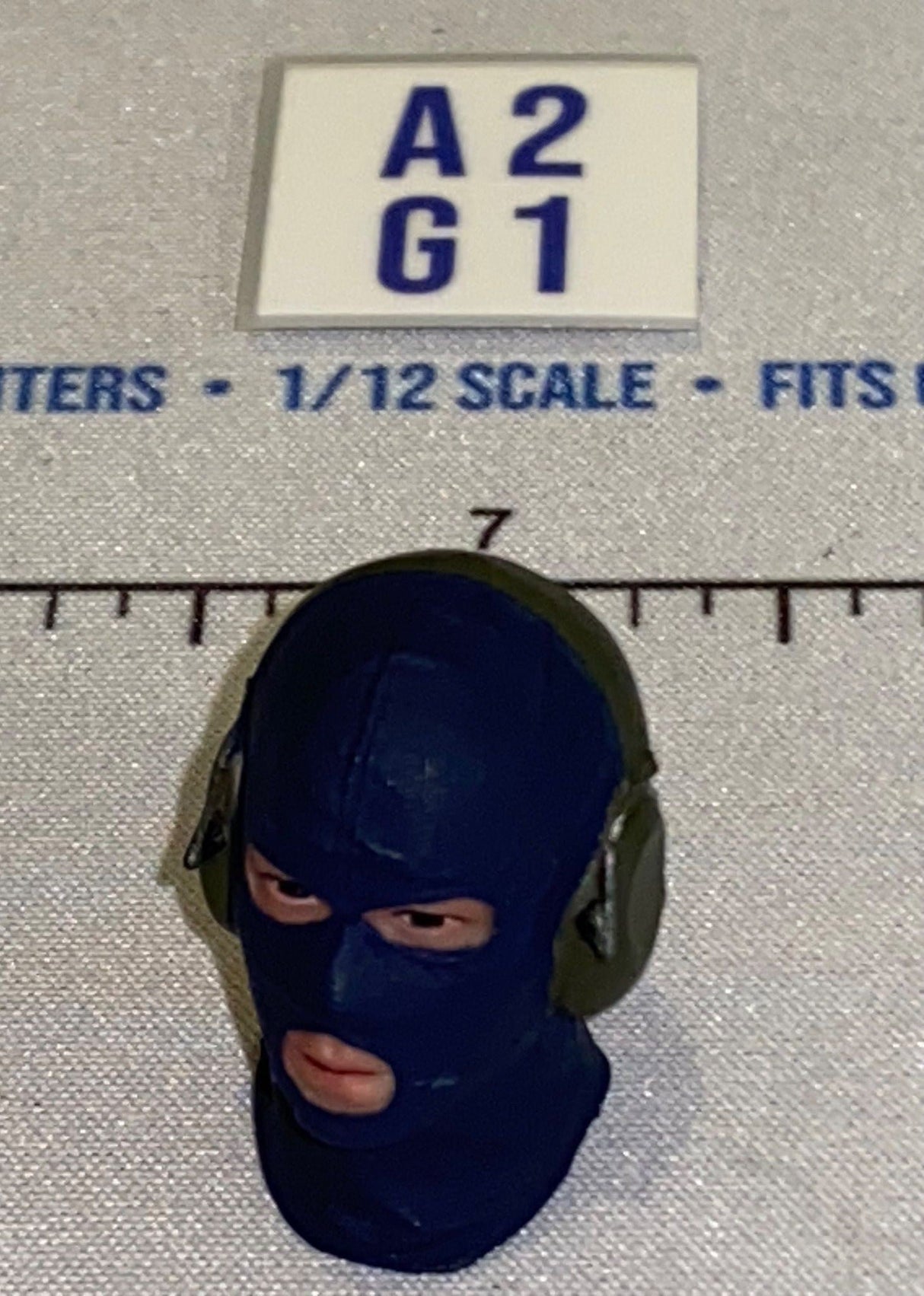 1/12 Scale Modern Era SAS Head Sculpt with Balaclava and Headset - DAM