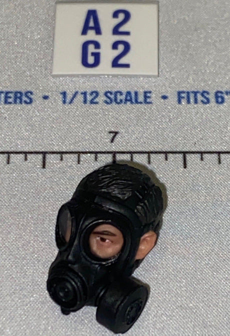 1/12 Scale Modern Male Head Sculpt with Gas Mask