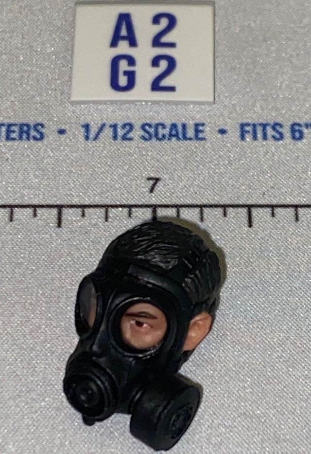 1/12 Scale Modern Male Head Sculpt with Gas Mask