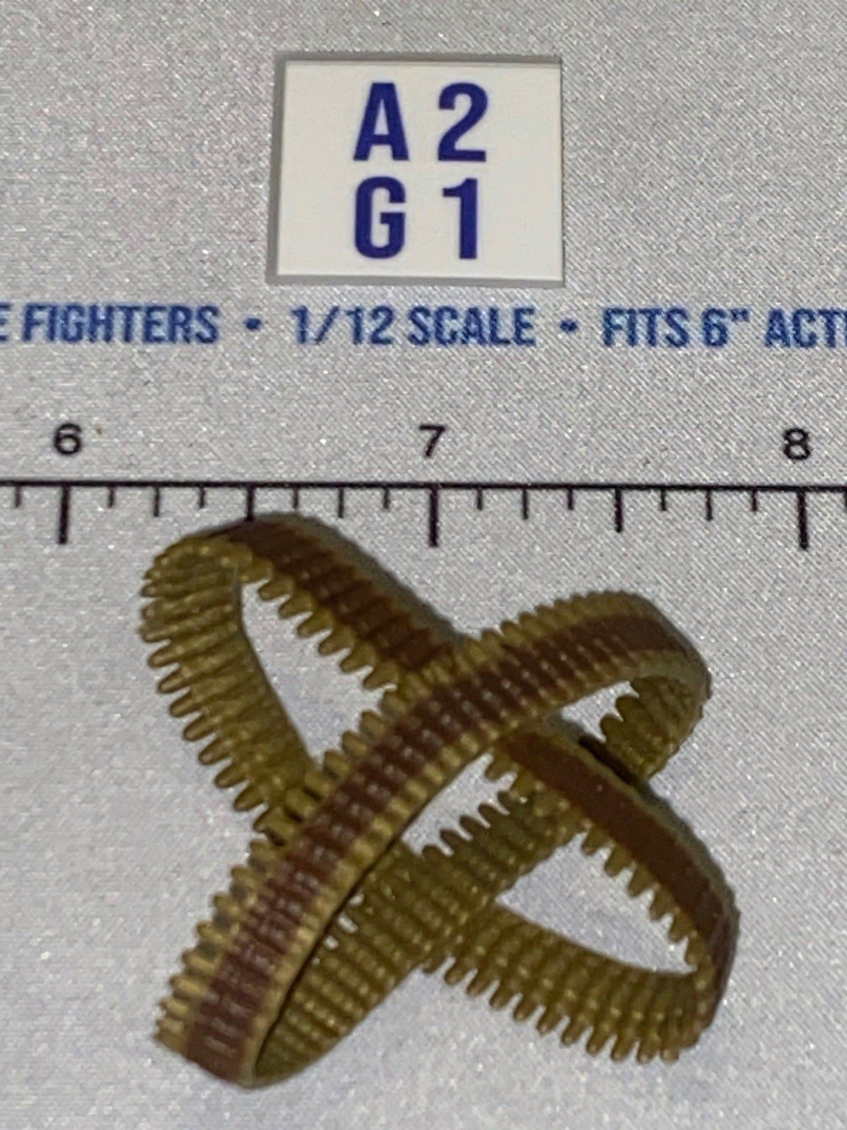 1/12 Scale Crossed Machine Gun Belts - WWII US / Vietnam - GI Joe Classified