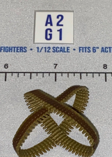 1/12 Scale Crossed Machine Gun Belts - WWII US / Vietnam - GI Joe Classified