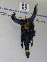 1/12 Scale Four Horsemen - Mythic Legions Fantasy Troll Warrior Helmet Head Sculpt with Braided Hair and Horns