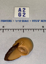 1/12 Scale Bald Male Head Sculpt with Dark Beard - Mattel WWE