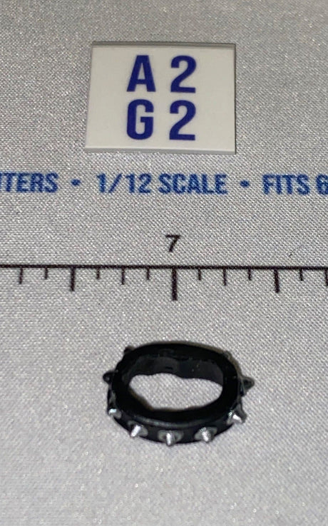 1/12 Scale Modern Studded Collar Ring - GI Joe Classified