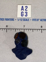 1/12 Scale Modern Era Blue Cobra Gas Mask Helmet Head - SAS - DAM