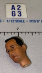 1/12 Scale Male Head Sculpt with Black Hair - DiD