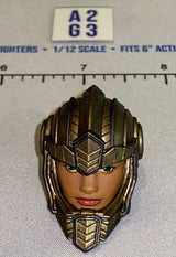 1/12 Scale Fantasy Female Head Sculpt with Armored Helmet - Four Horsemen - Mythic Legions