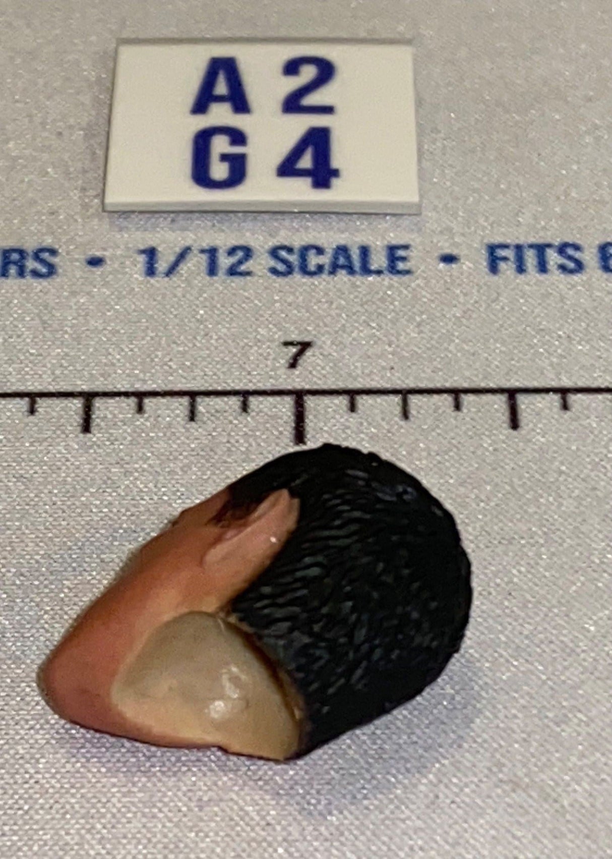 1/12 Scale Male Head Sculpt with Black Hair
