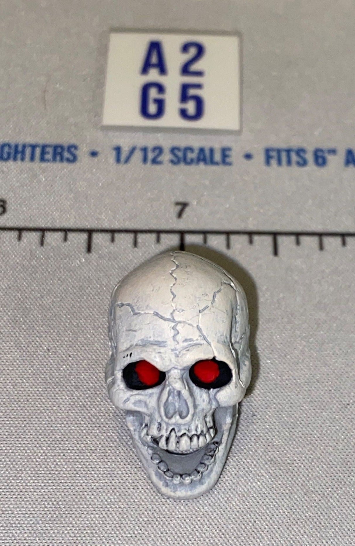 1/12 Scale Horror Skull Head Sculpt with Red Eyes - Four Horsemen - Mythic Legions