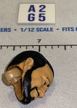 1/12 Scale Male Head Sculpt with Black Hair and Beard - Mattel WWE