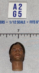 1/12 Scale Male Head Sculpt with Brown Hair - DAM