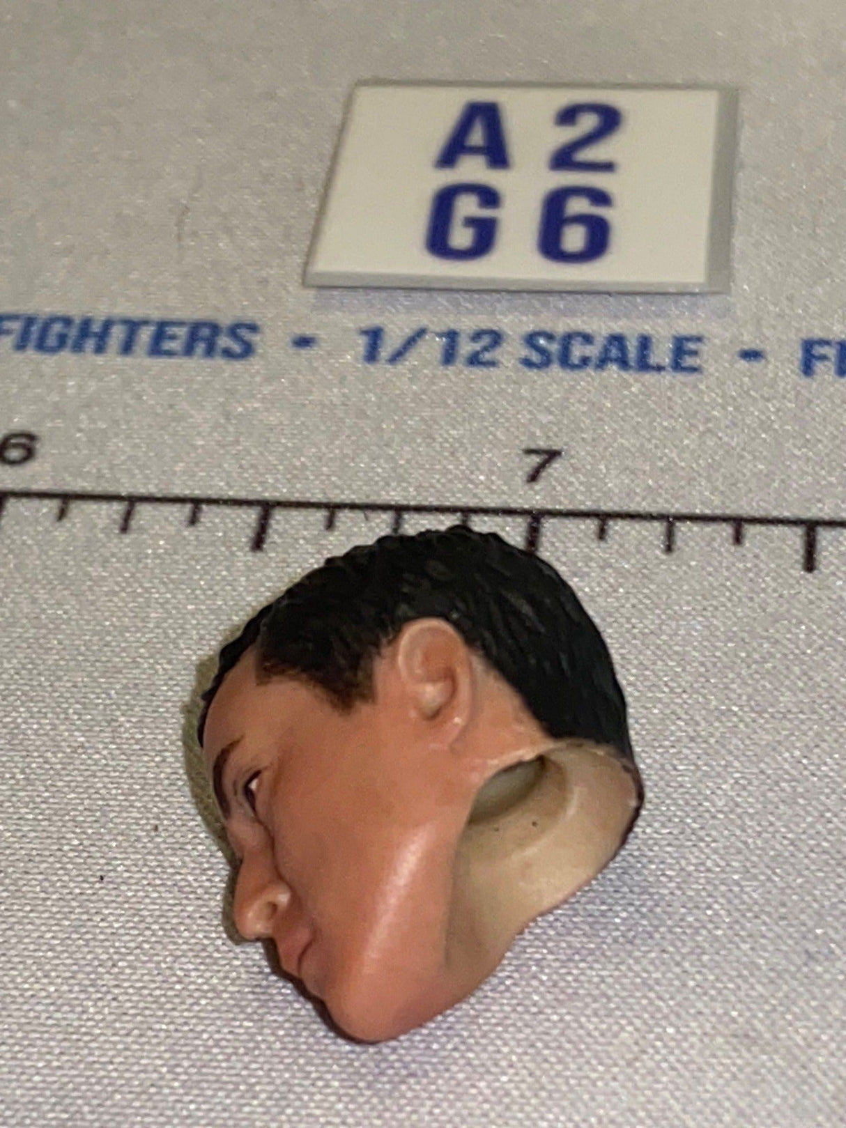 1/12 Scale GI Joe Classified Male Head Sculpt with Dark Hair - Neutral Expression