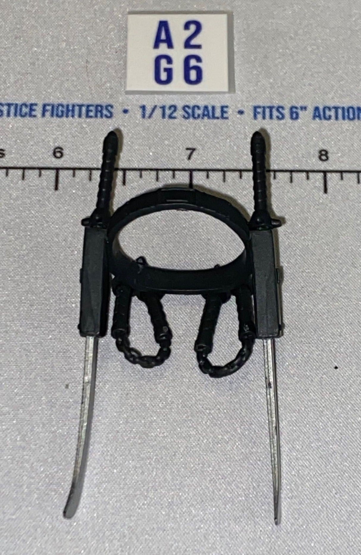 1/12 Scale GI Joe Classified Modern Era Ninja Dual Sword Back Harness Set w/ Nunchucks