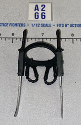 1/12 Scale GI Joe Classified Modern Era Ninja Dual Sword Back Harness Set w/ Nunchucks
