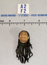 1/12 Scale Head Sculpt with Long Dark Hair - Mattel WWE