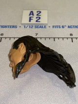 1/12 Scale Head Sculpt with Long Dark Hair - Mattel WWE