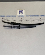 1/12 Scale Ninja Katana and Wakizashi Sword Set with Scabbards - Icon Heroes