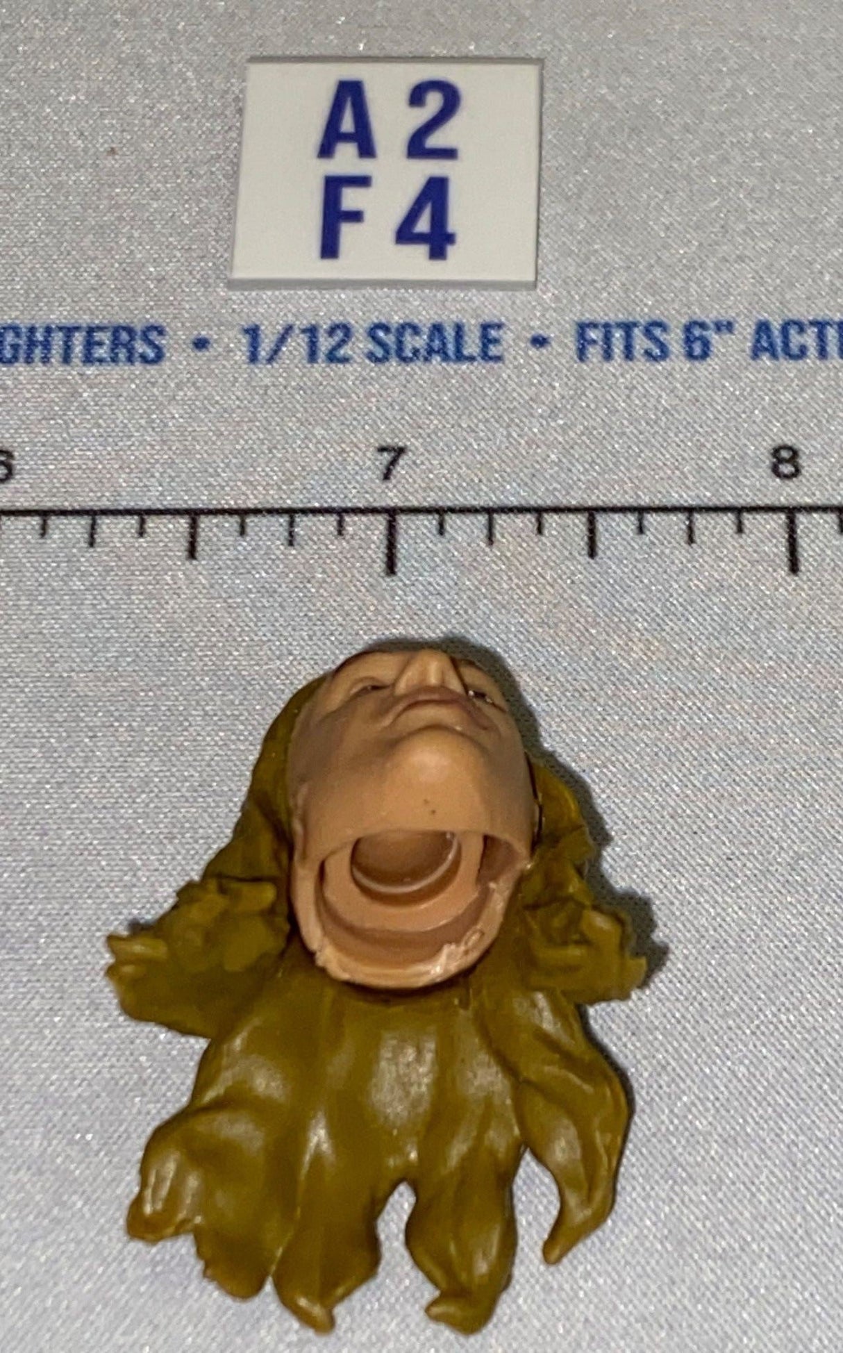 1/12 Scale Male Head Sculpt with Long Blonde Hair - Mattel WWE