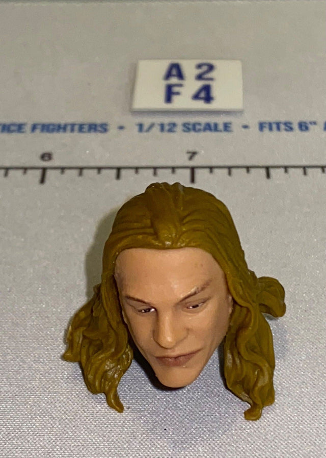 1/12 Scale Male Head Sculpt with Long Blonde Hair - Mattel WWE