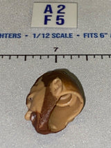 1/12 Scale Male Head Sculpt with Brown Hair and Open Mouth - Mattel WWE
